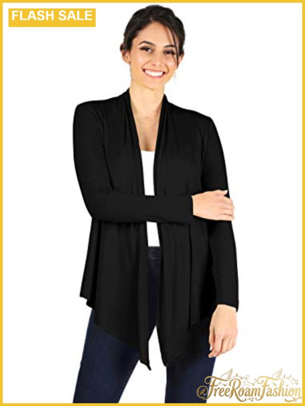 Simlu Lightweight Cardigan Long Sleeve Open Front Womens Layering Sweater